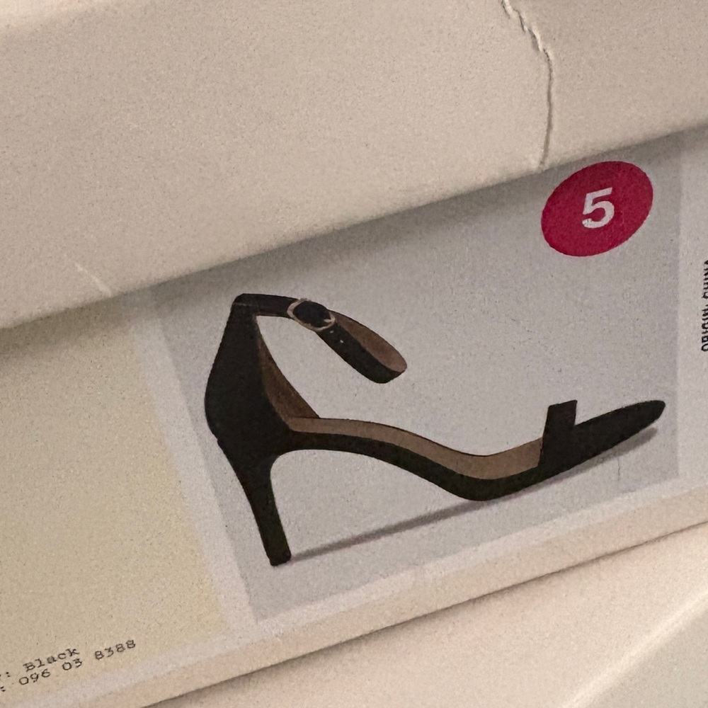 a new day Black Ankle Strap Heels